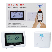 Smart thermostat PNI CT36 PRO wireless, with WiFi, TuyaSmart APP Internet control, for central heating, cooling