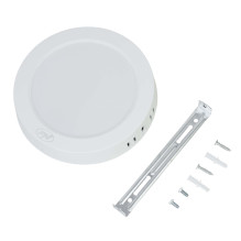 LED lubinis šviestuvas PNI D-Light CL2412 12W, apvalus 16,7 cm, 6400K, 230V maitinimo šaltinis, 1320 lm, šaltai balta