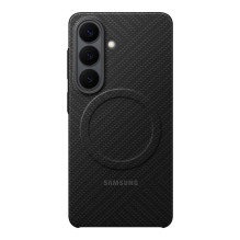 „Samsung Galaxy S26“ anglies pluošto magnetinis dėklas, suderinamas su „MagSafe“ – juodas