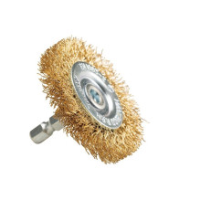 WIRE WHEEL BRUSH (BRASS COATED)