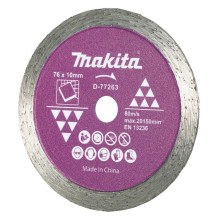 Deimantinis pjovimo diskas Makita, 76 mm x 10 mm x 1.4 mm Deimantinis pjovimo diskas Makita, 76 mm x 10 mm x 1.4 mm