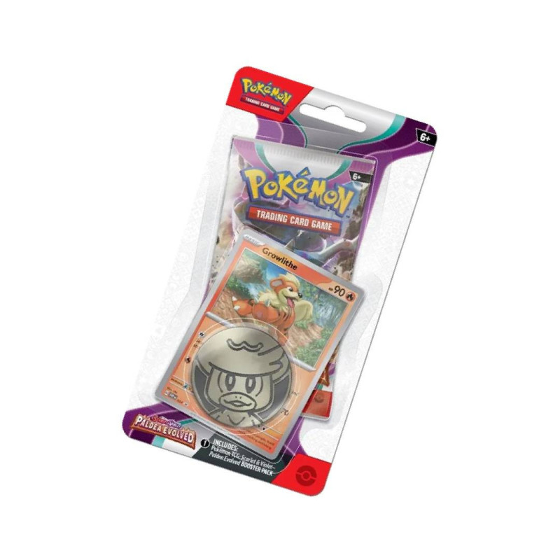 Trading Cards - Pokémon TCG: Scarlet Violet: Growlithe Paldea Evolved Booster Pack With Promo Card, Coins, Code Card, Mu