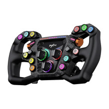 Racing Simulator Steering Wheel - PXN W GTL - 78 Input Signals, 12 RGB Buttons, Black Racing Simulator Steering Wheel - PXN W GTL - 78 Input Signals, 12 RGB Buttons, Black
