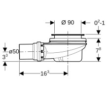 Siphon for shower tray Geberit