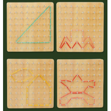 Edukacinis žaislas Wood Geoboard CZS-411 Edukacinis žaislas Wood Geoboard CZS-411