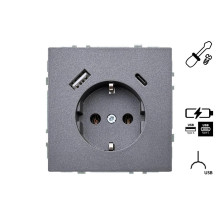 SOCKET+USB A+C IUK-3-01.M /...