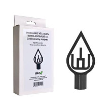 Flagpole nozzle Lithuania, 20 cm x 10 cm, black