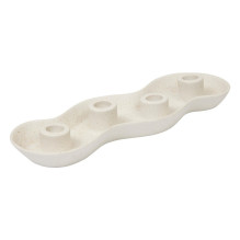 Candle holder Atmosphera Cheri, ceramics, L32 cm, white Candle holder Atmosphera Cheri, ceramics, L32 cm, white