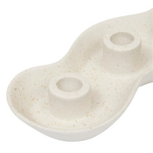 Candle holder Atmosphera Cheri, ceramics, L32 cm, white Candle holder Atmosphera Cheri, ceramics, L32 cm, white