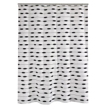 Shower curtain Ridder, white / black, 180 cm x 200 cm