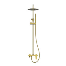 Shower set with mixer Invena Nestos, gold Shower set with mixer Invena Nestos, gold