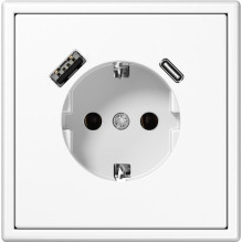 Kištukinis lizdas ir USB A+C kroviklis LIREGUS MODERN,balta Kištukinis lizdas ir USB A+C kroviklis LIREGUS MODERN,balta