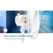 Stand fan, 40cm, 40W, 3 speeds, mechanical, noise level: 55-65 dB, Oscillation 80°, Tilting +16° -8°, Adjustable height 