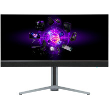 LORGAR 34MP1, UWQHD MiniLED Gaming Monitor Pro, 34'' (3440*1440) VA curved monitor, black / milky grey