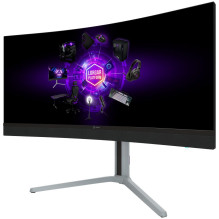 LORGAR 34MP1, UWQHD MiniLED Gaming Monitor Pro, 34'' (3440*1440) VA curved monitor, black / milky grey