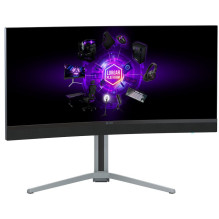 LORGAR 34MP1, UWQHD MiniLED žaidimų monitorius Pro, 34\'\' (3440*1440) VA lenktas monitorius, juoda / pieno pilka