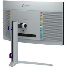 LORGAR 34MP1, UWQHD MiniLED žaidimų monitorius Pro, 34\'\' (3440*1440) VA lenktas monitorius, juoda / pieno pilka