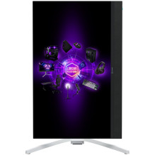 LORGAR 27MP1, UHD MiniLED žaidimų monitorius Pro, 27\'\' (3840*2160) greitas IPS plokščias monitorius, juoda / pieno pil