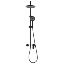 Shower set with mixer Invena Rikia, black