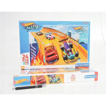 Puzzle Clementoni Hot Wheels, 62 cm x 42 cm, 24 parts Puzzle Clementoni Hot Wheels, 62 cm x 42 cm, 24 parts