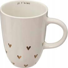 Cup, gold / white, 0.440 l