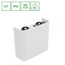 Wall outdoor light 4W, LED, CCT, 400lm, IP54, white