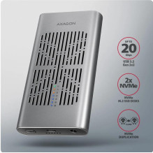 SSD ACC ENCLOSURE M.2 NVME / USB-C EEM2-20GD AXAGON