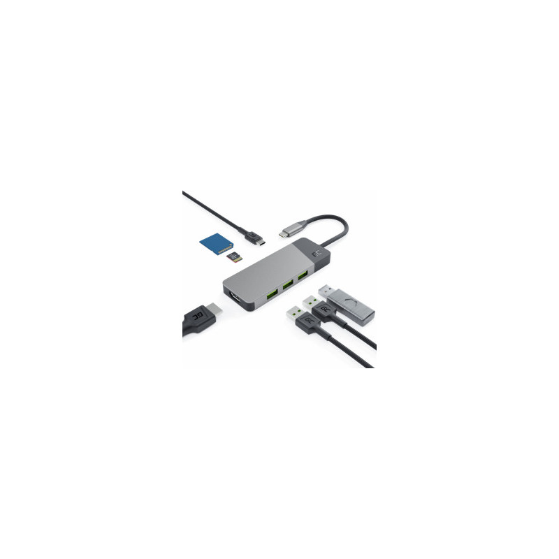 Docking station Green Cell USB-C 85W 7in1