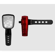 A set of bicycle lights Osram LED, plastic, black