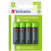Baterijas Verbatim AA Premium Rechargeable 4-Pack 2500mAh
