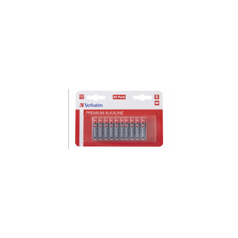 Baterijas Verbatim AAA Premium Alkaline 20-Pack 1.5V