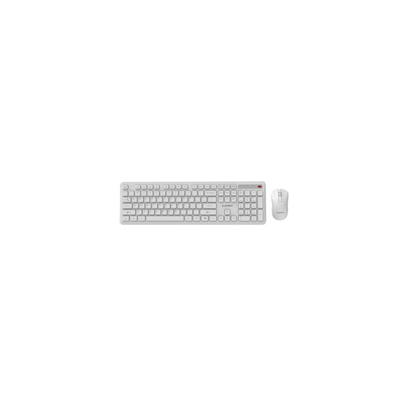 Klaviatūra un pele Gembird Desktop set Slim Pro Business wireless US White