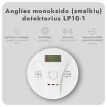 Anglies monoksido (smalkių) detektorius LP10-1, 3 metų (10 vnt.)