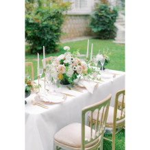 Stain-resistant rectangular tablecloth Restly White 310x220