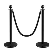 Rope fence in black with 150 cm black rope ROYAL Rope fence in black with 150 cm black rope ROYAL