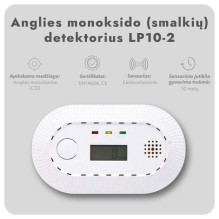 Anglies monoksido (smalkių) detektorius LP10-2, 10 metų (10 vnt.)