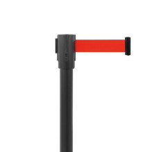 Black strip barrier with 300 cm red FLEX tape Black strip barrier with 300 cm red FLEX tape