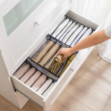 Clothes storage boxes, set of 3, with compartments