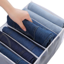 Clothes storage boxes, set of 3, with compartments