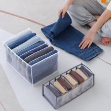 Clothes storage boxes, set of 3, with compartments