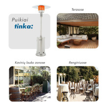 Heatum Alonzo Gas heater stainless steel