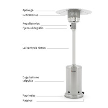 Heatum Alonzo Gas heater stainless steel