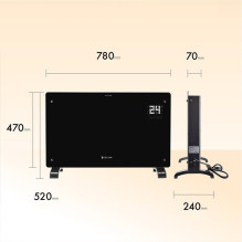 Convection heater (electric radiator) Heatum REVO H2000R Black Convection heater (electric radiator) Heatum REVO H2000R Black