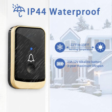 Double wireless doorbell LockPrints AP-B30, Black
