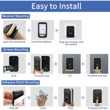 Double wireless doorbell LockPrints AP-B30, Black