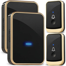 Double wireless doorbell LockPrints AP-B30, Black
