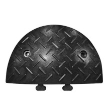 Speed bump Eurostal 40 cm wide rear part black with mounting lugs H4