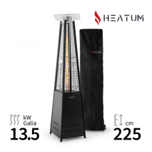 Heatum Athena Gas Heater Pyramid Black