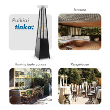 Heatum Athena Gas Heater Pyramid Black