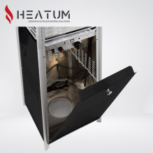Heatum Athena Gas Heater Pyramid Black with gas cylinder